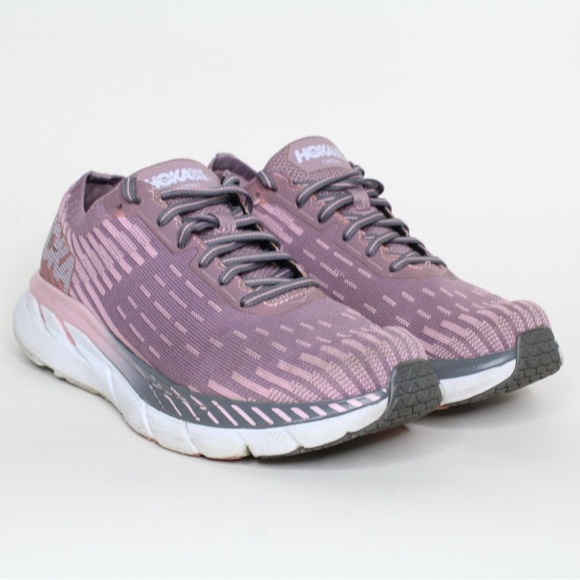 Hoka One One Pink Athletic Shoes with Cushioned Support - Picture 1 of 8